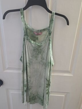 SJS Light Green Tie-Dye Racerback Tank